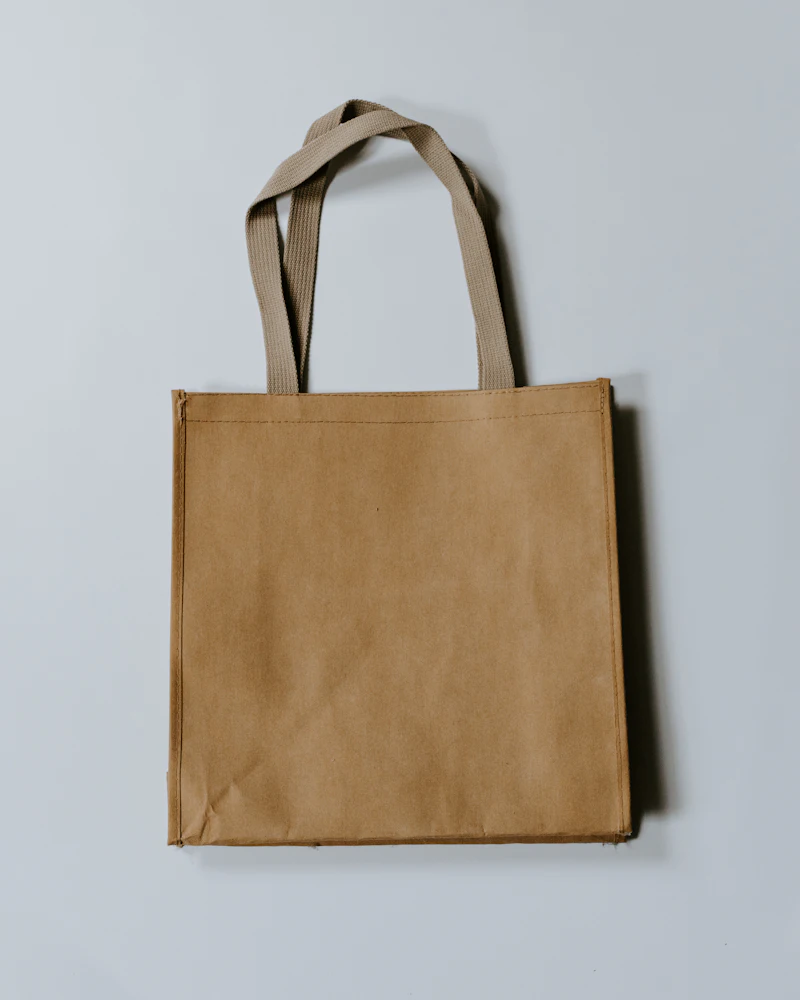 Plain cotton textile bag ready for custom branding